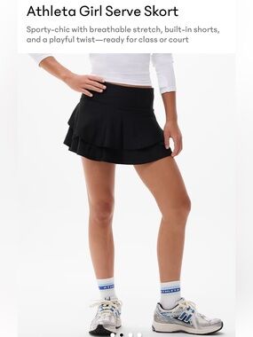 Athleta Black Tiered Skater Skort
